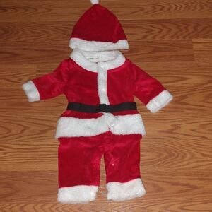 Big Elephant infant boys Santa outfit with santa hat  Sz 70 (3-6 months) NWT